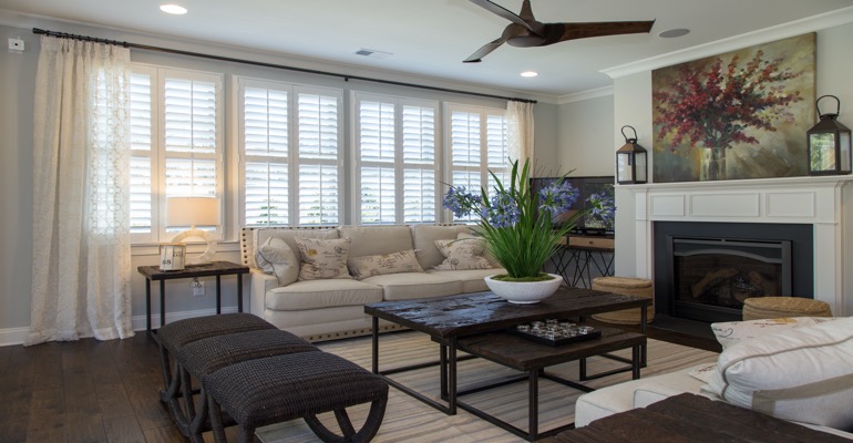 Interior Shutters in Atlanta Living Room